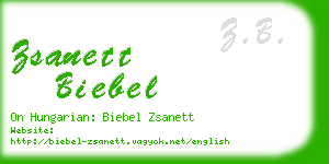 zsanett biebel business card